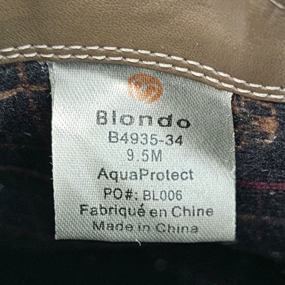 Blondo Valli Taupe Suede Waterproof Heeled Side Zip Ankle Bootie Shoes Sz 9.5 - Picture 11 of 12